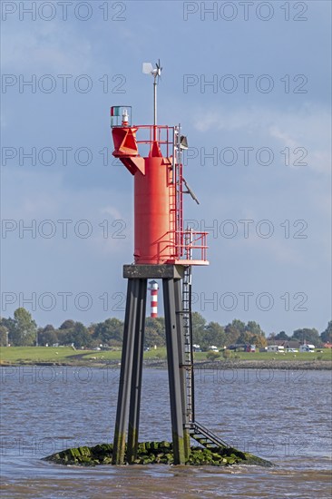 navigation mark, lighthouse, Glückstadt, Elbe, Schleswig-Holstein, Germany, Europe