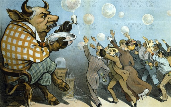 Wall Street bubbles:, Always the same. J. Pierpont Morgan (1837-1913), American financier who, as a