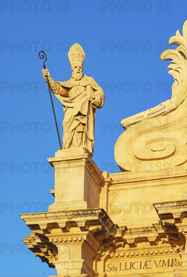 Syracuse Cathedral facade, Ortygia, Syracuse, Sicily, Italy, Europe