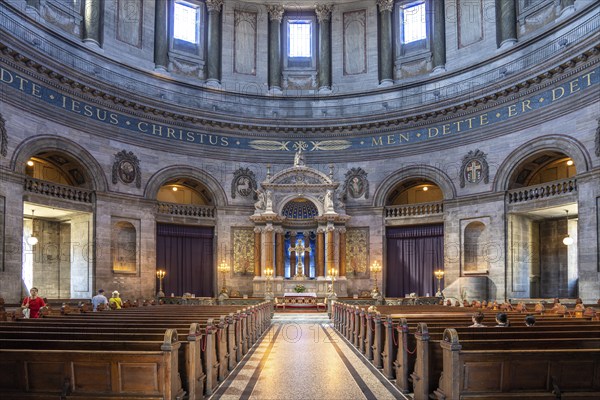 Interior of Frederik's Church or Marble Church, Copenhagen, Denmark, Europe