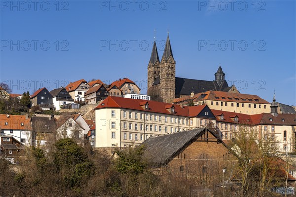Town view with St Peter's Cathedral, Fritzlar, Schwalm-Eder district, Hesse, Germany, Europe