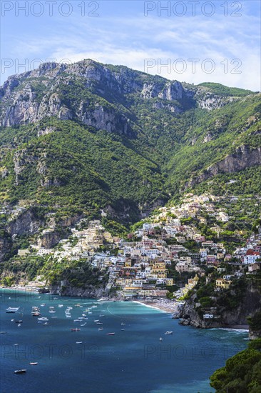 View of Positano, Amalfi Coast, Italy, Europe