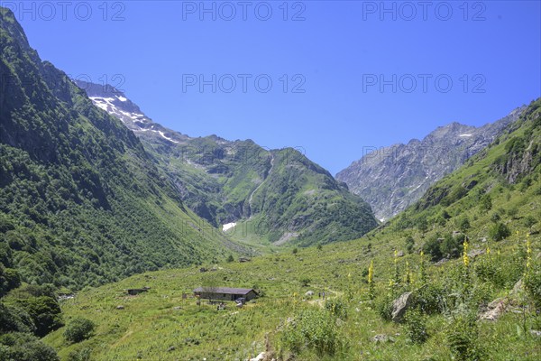 Alpine hut, hike to Refugio Soria Ellena, Entracque, province of Cuneo, Italy, Europe