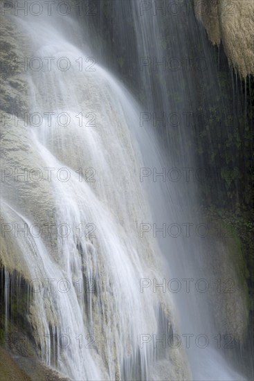 Kuang Si waterfalls in the jungle near Luang Phabang, Luang Prabang, Laos, Asia