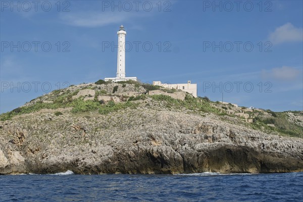 Faro di Leuca, Santa Maria di Leuca lighthouse, Leuca, province of Lecce, Apulia, Salento, Italy,