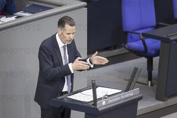 Christian Dürr, Member of the German Bundestag (FDP), recorded during a speech in the plenary