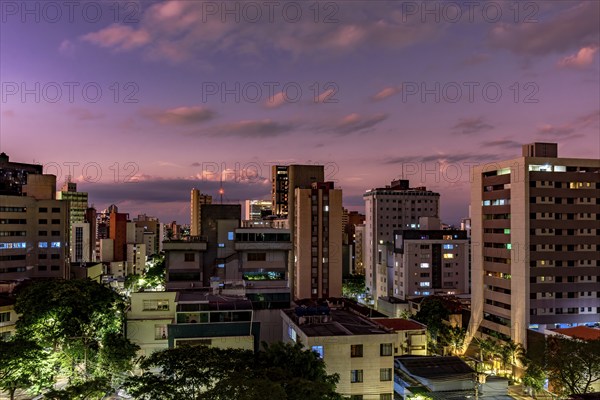 View of buildings in the city of Belo Horizonte in Minas Gerais at dusk Belo Horizonte, Minas