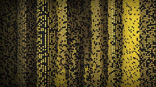 Abstract animation of binary code cascading down like digital rain, representing data insights in