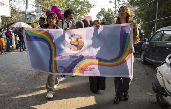 People from LGBT community and supporters participate in Pride Parade on December 22, 2024 in