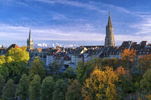 Bern's Old Town with Bern Minster and St Peter and Paul Church, UNESCO World Heritage Site,