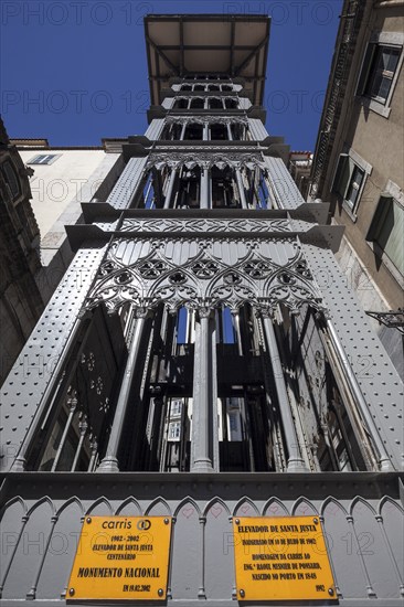 Lift, Passenger lift, Elevador de Santa Justa, Lisbon, Portugal, Europe