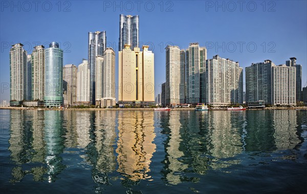 BUSAN, SOUTH KOREA, APRIL 13, 2017: Marine city expensive and prestigious residential area