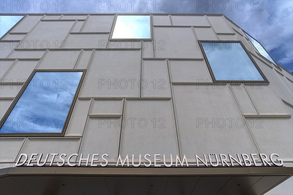 Modern façade German Museum Nuremberg, The Future Museum, Nuremberg, Middle Franconia, Bavaria,