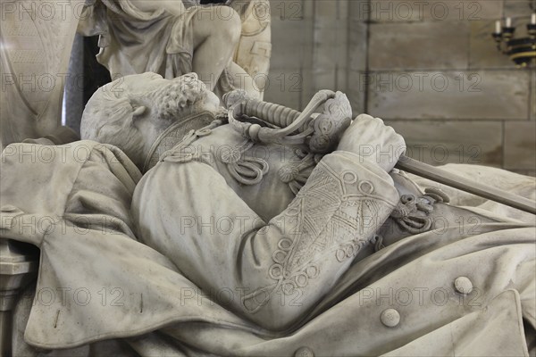 Sarcophagi of Prince August and his woman Princess Clementine d'Orleans, Koháry crypt under the