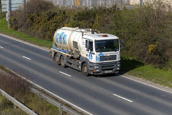 Turner Tanker heavy goods vehicle, A12, Suffolk, England, UK