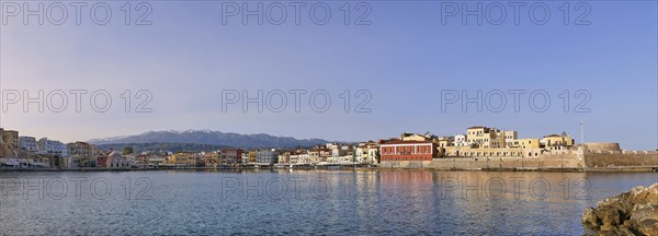 Lefka Ori, White Mountains, Snowy Mountains, Venetian Old Town, Venetian Port, Row of Houses,