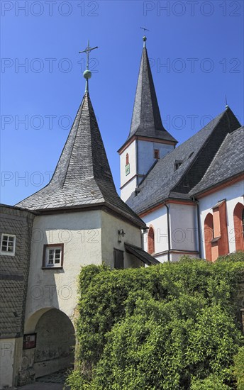 The fortified church Zum Heiligen Geist in Grafengehaig. It is one of the best-preserved and oldest