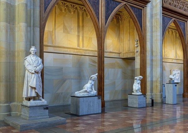 Interior photograph, Friedrichswerder Church, permanent exhibition 19th century Sculpture, Berlin,