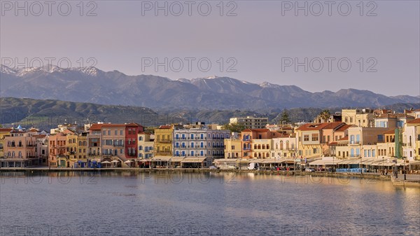 Lefka Ori, White Mountains, Snowy Mountains, Venetian Old Town, Venetian Port, Row of Houses,