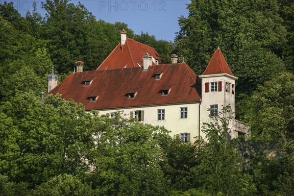 Klingenstein Castle, historic building, architecture, trees, lush greenery, peaceful, idyllic