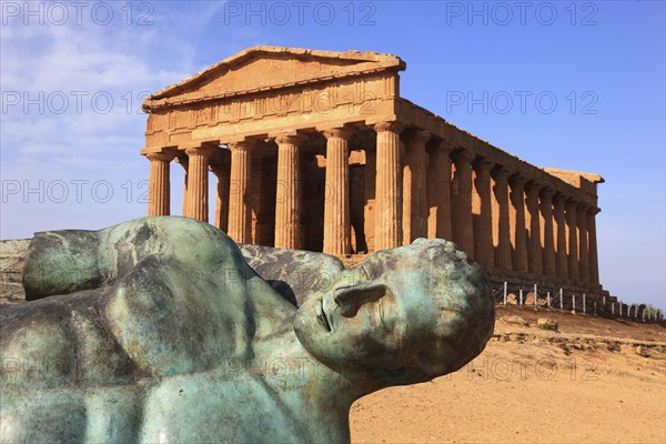 In the Parco Valle dei Templi di Agrigento, Unesco World Heritage Site, remains of the ancient city