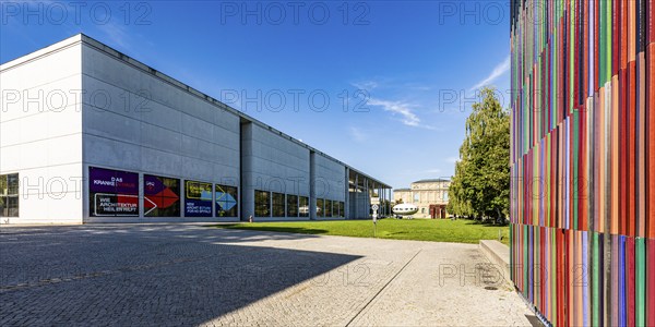 Pinakothek der Moderne and Museum Brandhorst façade in the Kunstareal Munich, Munich, Bavaria,