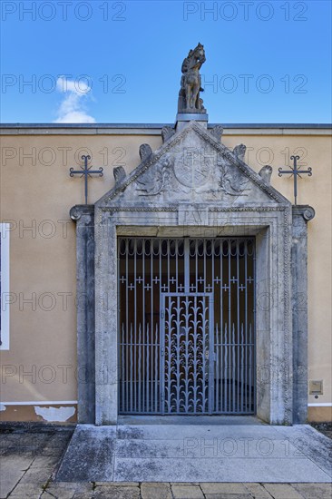 Closed portal, Archabbey of St. Martin of the Benedictine monastery of Beuron in the Upper Danube