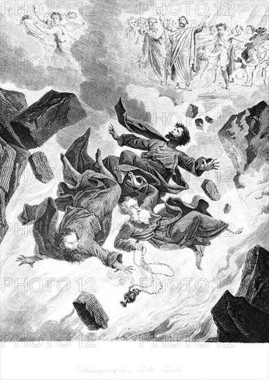 Downfall of the Korah Pack, Crowd, Fall, Israelites, Riot, Korah, Kades, God, Moses, Old Testament,
