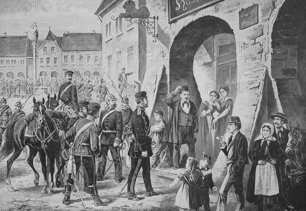 Quartering of Soldiers in Bohemia 1861, Napoleonic Wars, Historical, Digitally restored