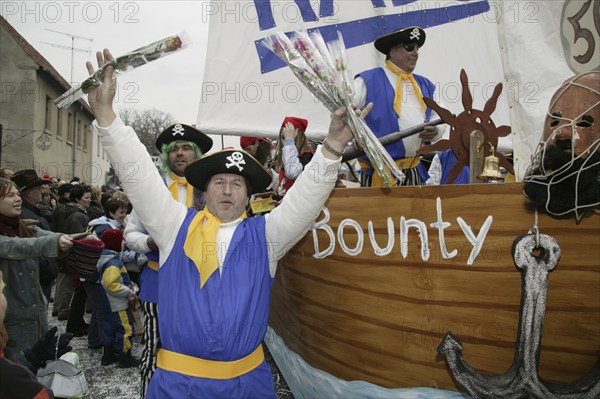 Saxony's biggest carnival party in Radeburg. Since 1957, the big parade of over 65 floats has been