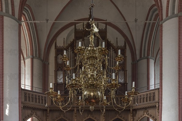 Candlestick in the Bardowick Cathedral, Bardowick, Lower Saxony, Germany, Europe