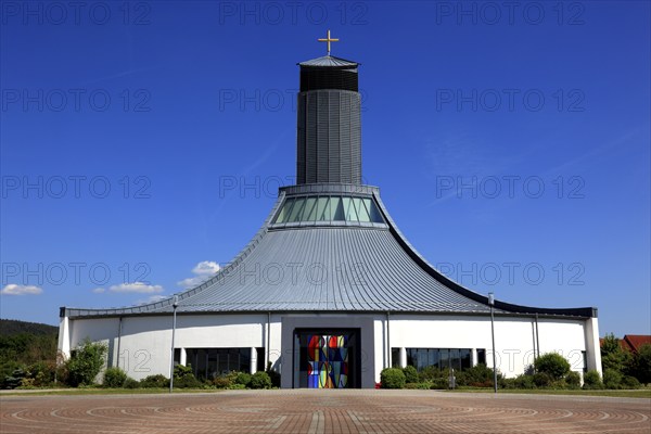 St. Christopher's motorway church, Himmelkron, Kulmbach district, Upper Franconia, Bavaria,