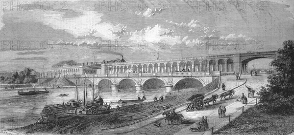 Viaduct of the Ring Railway between the Quartier d'Auteuil and Quartier de Javel, 1869, Paris,