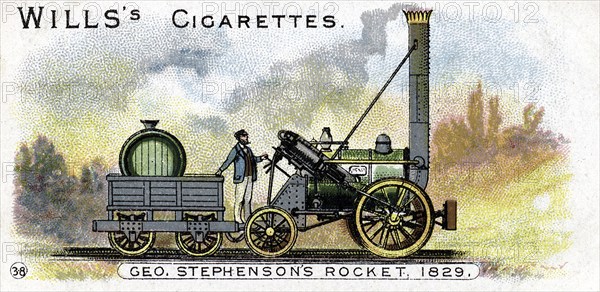 Stephenson's Rocket locomotive, which won a competition for locomotives for the Liverpool &