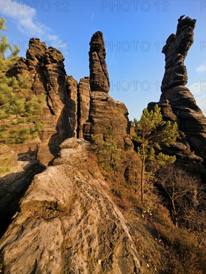 Hercules Columns in the Biela Valley in Saxon Switzerland