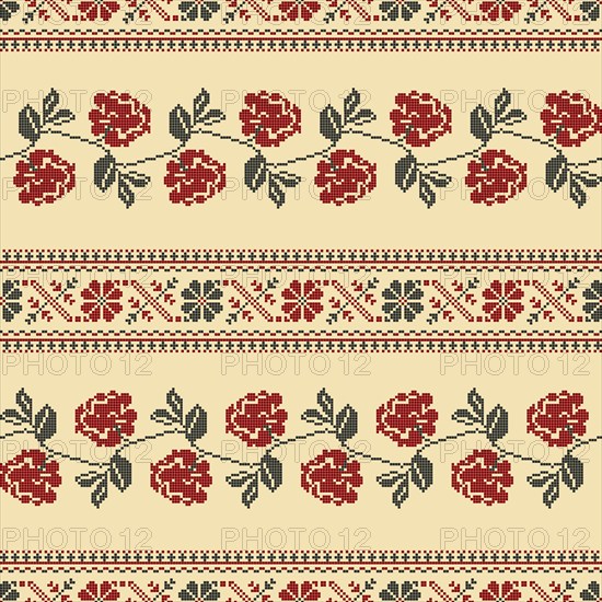 Traditional Polish embroidery vector pattern