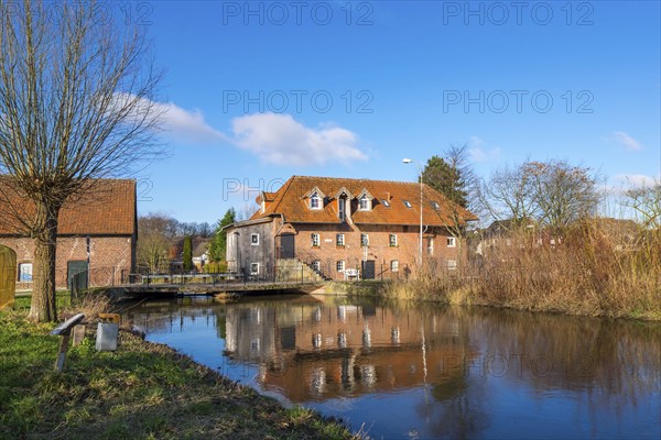 Historic Schepers watermill, former grain, fulling and oil mill, Gronau, district of Epe,