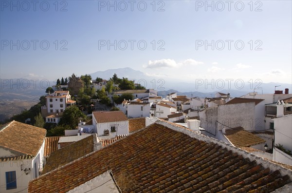 Hilltop Andalusian village of Comares, Malaga province, Spain, Europe