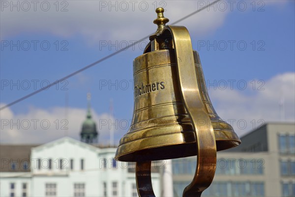 Europe, Germany, Hamburg, Elbe, museum ship, windjammer Rickmer Rickmers, ship's bell, Hamburg,