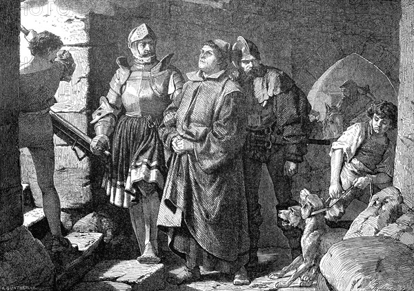 The arrival of Martin Luther at Wartburg Castle, Germany, Martin Luther, 1483, 1546, was the