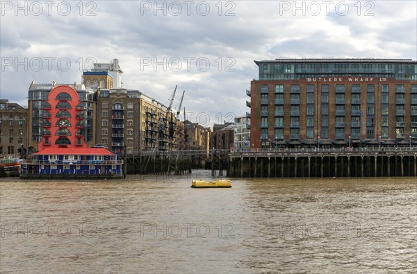 Apartments in converted industrial building, Butler's Wharf, Bermondsey, London, England, UK