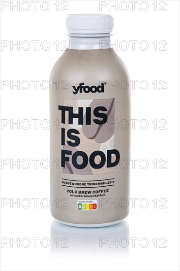 Yfood This is Food Cold Brew Coffee flavour drinkable meal cropped against a white background