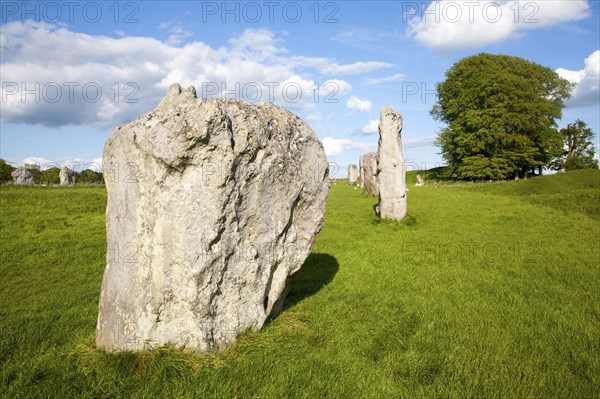 Neolithic stone circle and henge at Avebury, Wiltshire, England, UK