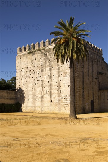 Fortified tower in the Alcazar, Jerez de la Frontera, Spain, Europe