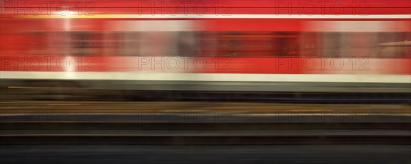 Long exposure from a moving train, Wetzlar, Hesse, Germany, Europe
