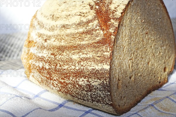 Close-up of a good, crusty sliced loaf of bread