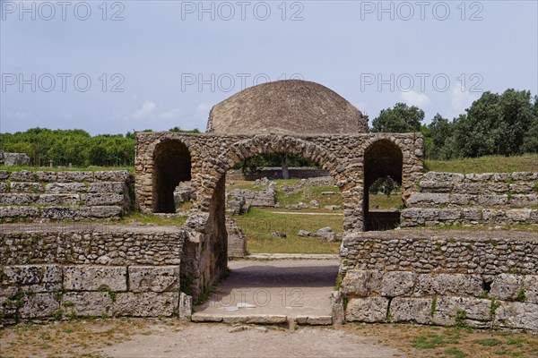 Paestum archaeological site and ruins, UNESCO World Heritage Site, in the province of Salerno.