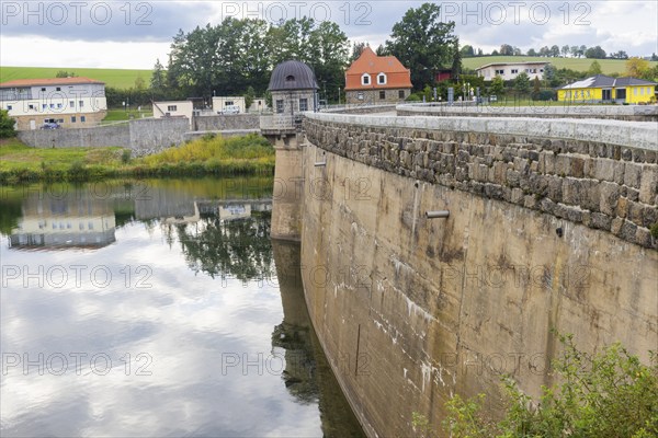 After the flood of 2002, the Malter dam was upgraded with a new emergency spillway, Malter, Saxony,