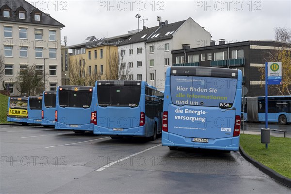 Bus car park, during break times, above the central bus station, WSW buses, at the main railway