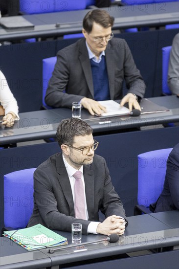 Marco Buschmann (FDP), Federal Minister of Justice and Karl Lauterbach (SPD), Federal Minister of